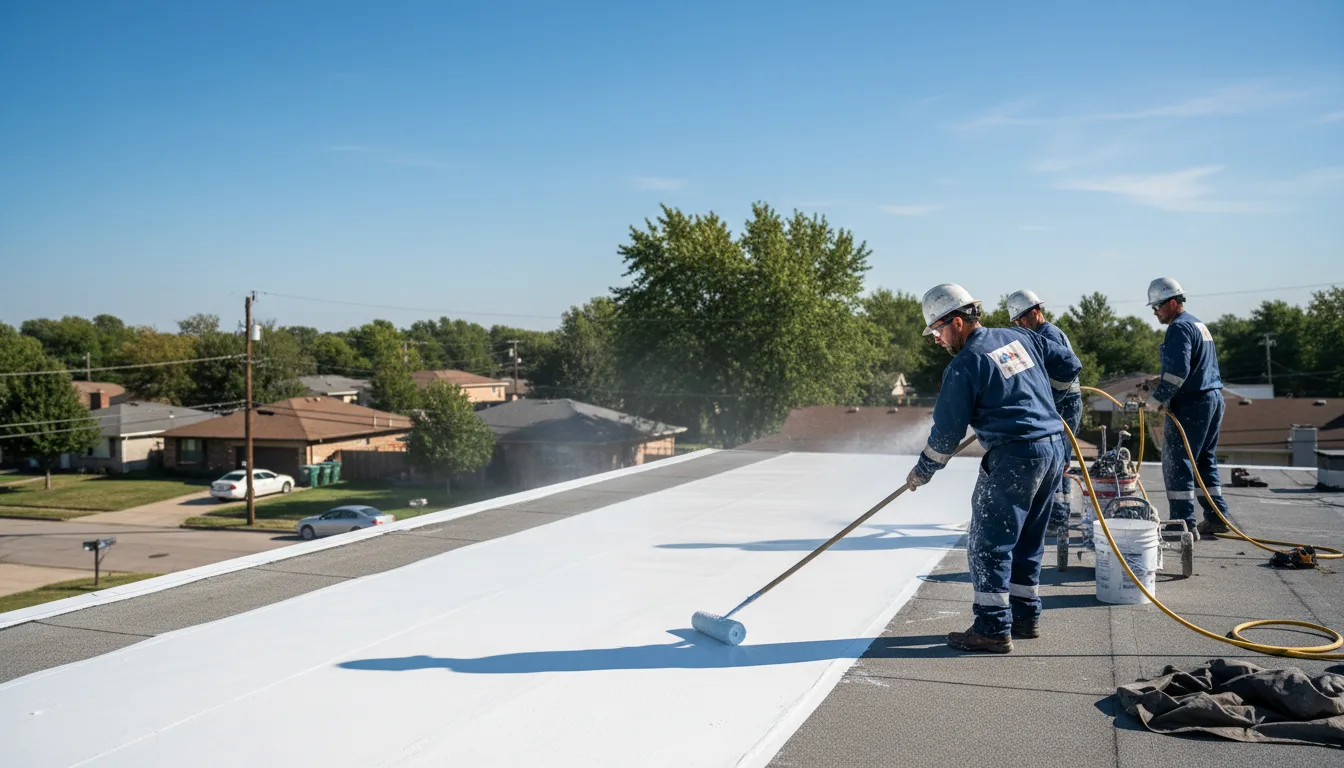 Commercial roof coating in Burnettsville, IN near me